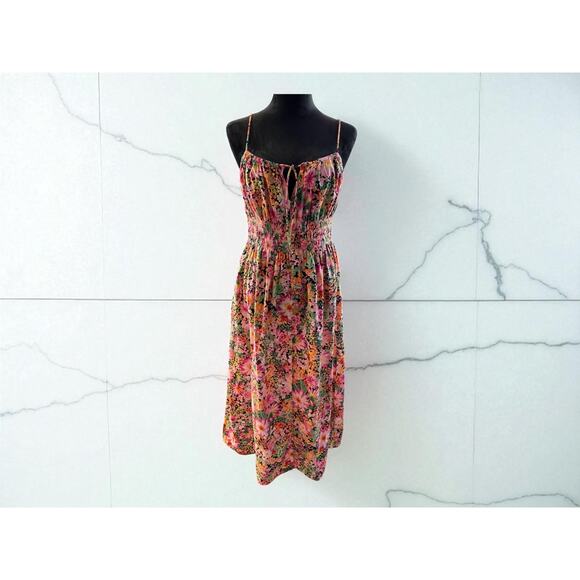 Pink floral summer dress event ready garden party bridal party dress ready - Picture 1 of 4